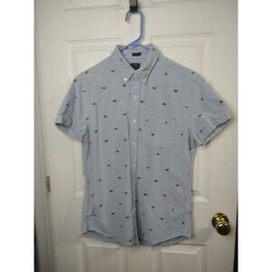 J. Crew Men's M Slim Oxford Flags Casual Preppy Button Shirt academia